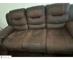 Leather Recliner Sofa 3 seater - $75 (Alpharetta)