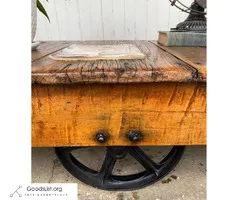 industrial cart/ coffee table